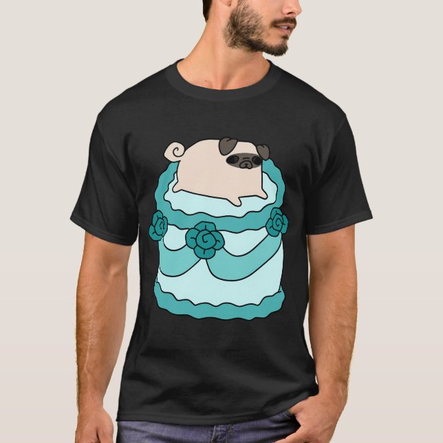 Camiseta Pug de pastel de cumpleaños (Anverso)