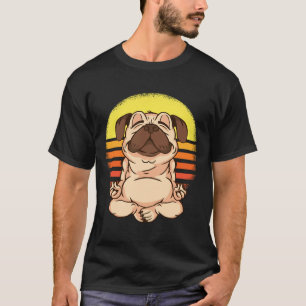 Camiseta Pug de perro divertido budista meditación Buda ata