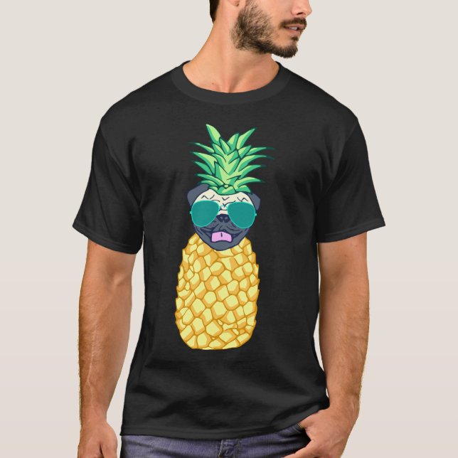 Camiseta pug de piña 192 (Anverso)