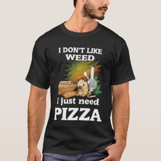 Camiseta Pug de Pizza de Marihuana No Me Gusta