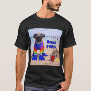 Camiseta ¡Pug de playa!