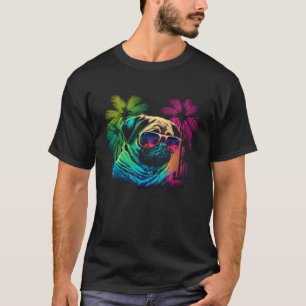 Camiseta Pug de playa genial