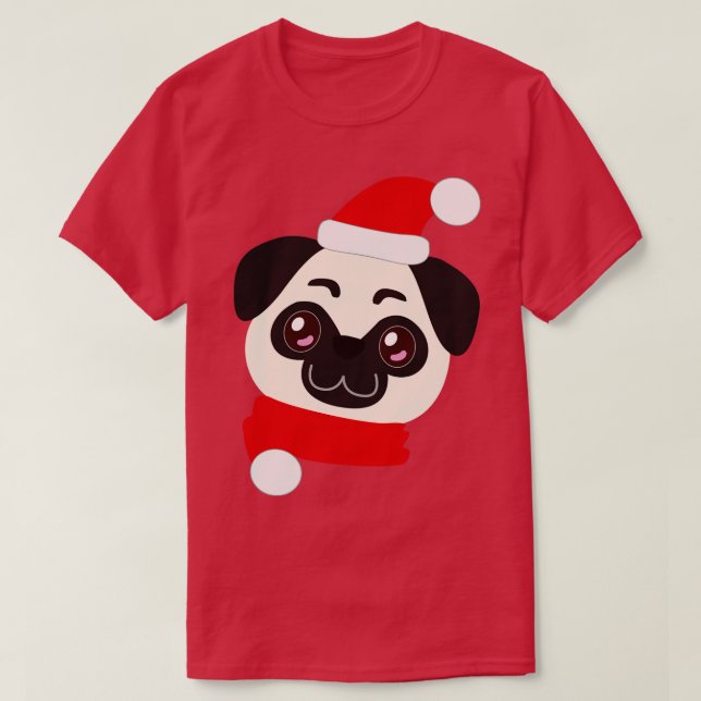 Camiseta Pug de vacaciones (Diseño del anverso)