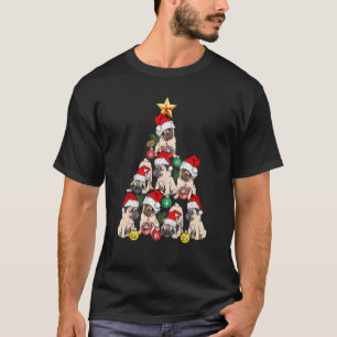 Camiseta Pug del árbol de Navidad Feliz Año Nuevo Perro