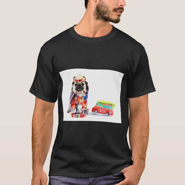 Camiseta Pug del Cinco de Mayo (Anverso)