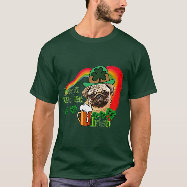 Camiseta Pug del Día de San Patricio (Anverso)