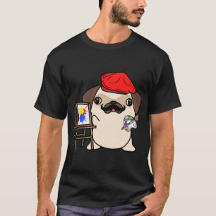 Camiseta Pug Divertido es un pintor