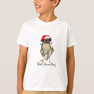 Camiseta Pug Dog Bah Humpug Navidades graciosos