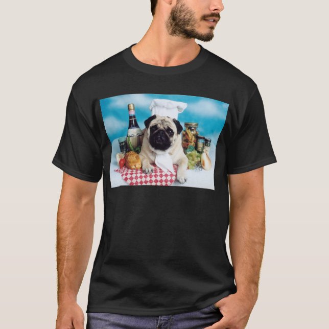 Camiseta Pug Dog Chef (Anverso)