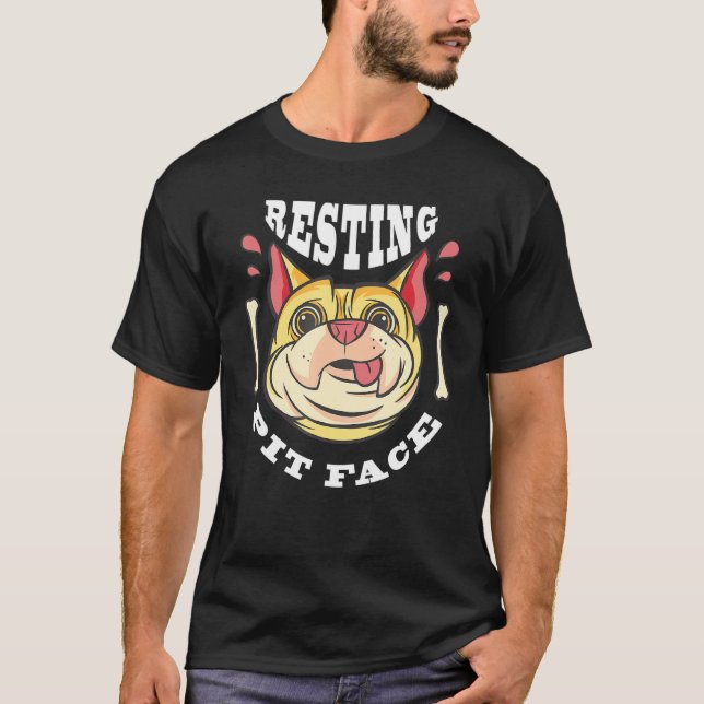 Camiseta Pug Dog Face Resting Pit Face Funny Perros Amantes (Anverso)