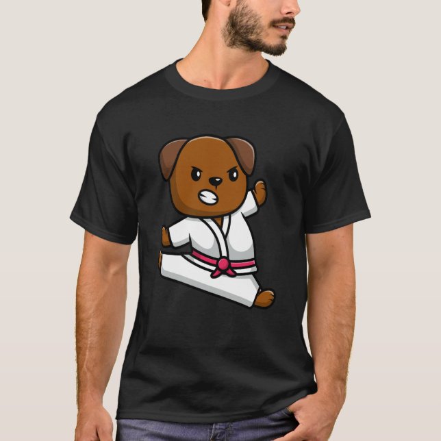 Camiseta Pug Dog Knows Karate Dog Karate Dog (Anverso)