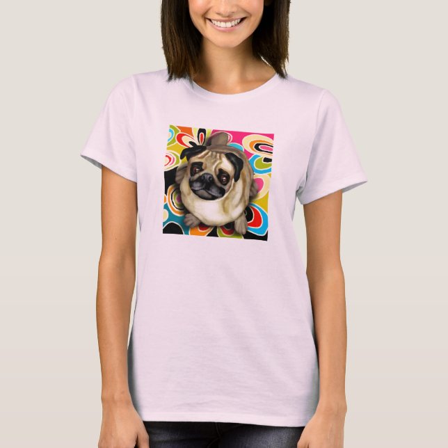 CAMISETA PUG DOG RETRO (Anverso)