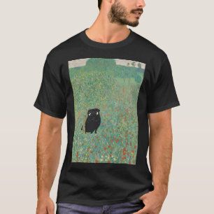 Camiseta Pug en el campo de flores de Klimt