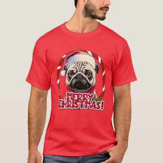 Camiseta Pug en Navidades gorras Navidades amigo de la depr