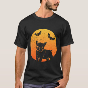 Camiseta Pug Escandaloso Con La Luna Llena Bats Pug Shirt H