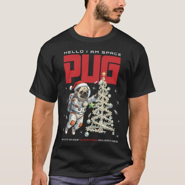 Camiseta Pug espacial (Anverso)
