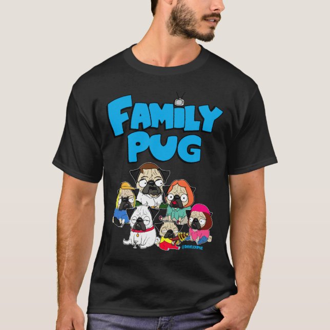 CAMISETA PUG FAMILIAR 612 (Anverso)