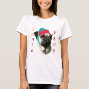 Camiseta Pug (fawn) Santa Paws