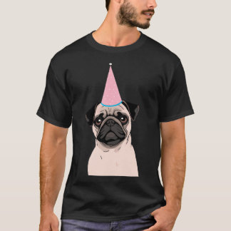 Camiseta Pug feliz cumpleaños