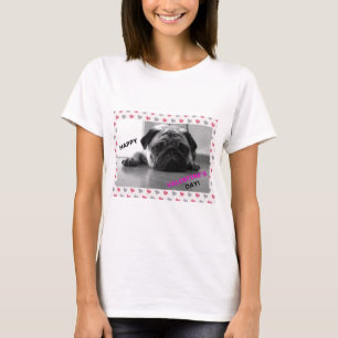 Camiseta Pug Feliz Día de San Valentín