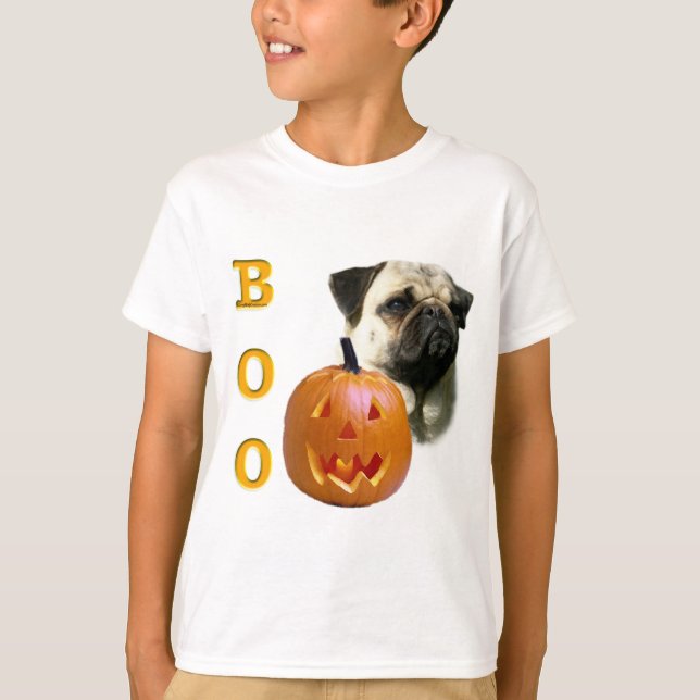 Camiseta Pug (flauta) Boo (Anverso)