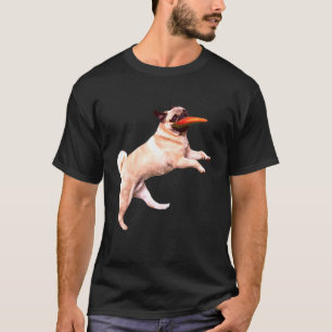 Camiseta Pug Frisbee Dibujo Perros Lap impresión Perro