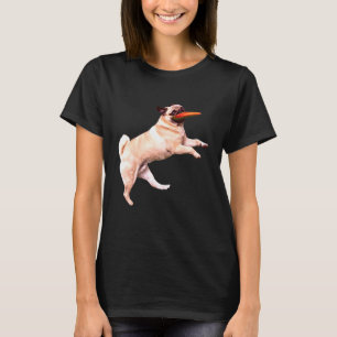 Camiseta Pug Frisbee Dibujo Perros Lap impresión Perro