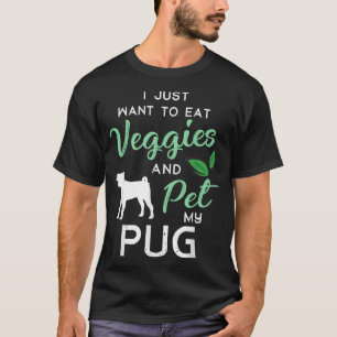 Camiseta Pug Funny Vegan Dog Lover Dueño De Xmas Regalo De 