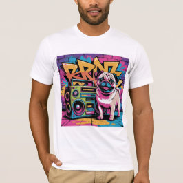 Camiseta Pug Grafiti