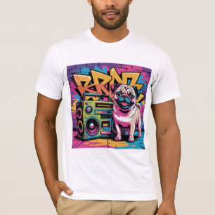 Camiseta Pug Grafiti
