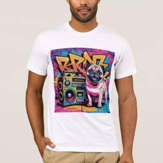 Camiseta Pug Grafiti