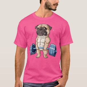 Camiseta Pug Halterofilia Funny Deadlift Men Fitness Gym W