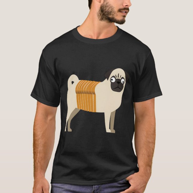 Camiseta Pug - hogaza de pan (Anverso)