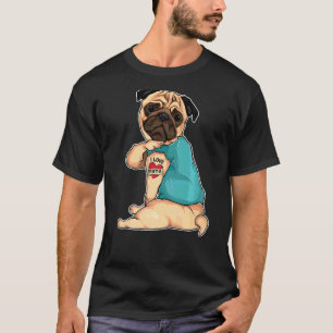 Camiseta Pug I Love Nana Tattoo Apparel Dog Nana Madre D