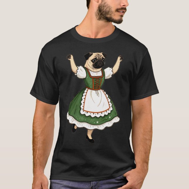 Camiseta Pug Irlandés Bailando (Anverso)