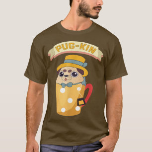 Camiseta Pug-kin Spice Latte Pastel Kawaii Dog Japanese Aes