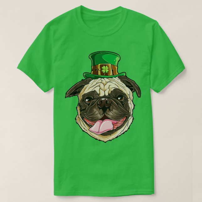 Camiseta Pug Leprechaun St Patricks Day Graciosos Regalos D (Diseño del anverso)