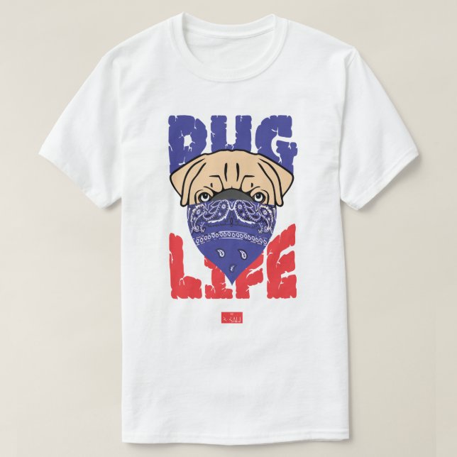 CAMISETA PUG LIFE (Diseño del anverso)