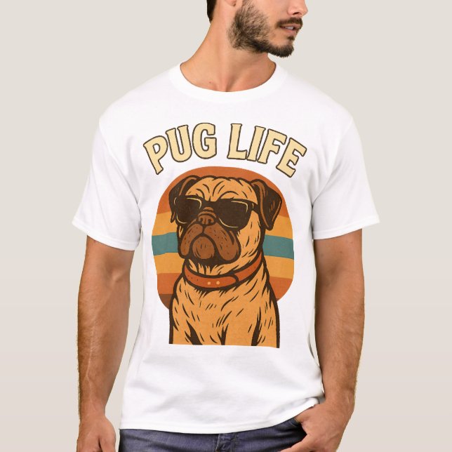 Camiseta Pug Life (Anverso)