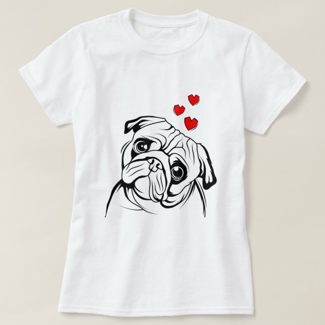 Camiseta Pug Love Cute Dog Lover Dueña De Divertidas Mujere (Diseño del anverso)