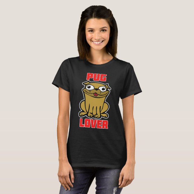 Camiseta Pug Lover #2 (Anverso completo)