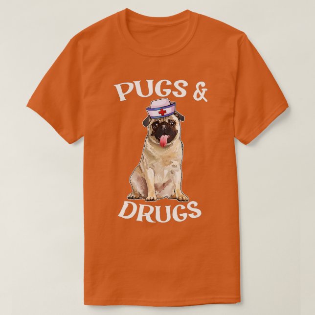 Camiseta Pug Mom Pug Dog Mama Orgullosa Enfermera Enfermerí (Diseño del anverso)