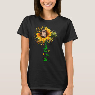 Camiseta Pug Mom Pug On Sunflower Pasta De Perro Flor