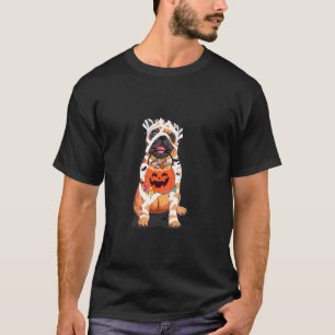 Camiseta Pug Momia Perro Disfraz de Halloween Adorable