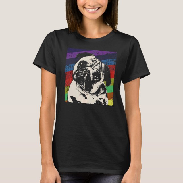 Camiseta Pug Mops Carlin Perro Raza 10 (Anverso)