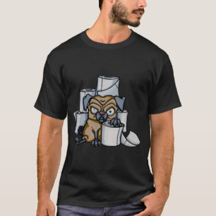 Camiseta Pug naturalmente gruñón con la frase "Buenas Vibra