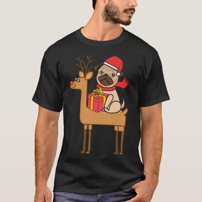 Camiseta Pug Navidad (Anverso)