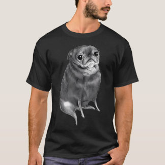 Camiseta Pug Negro Dulce