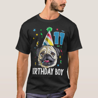 Camiseta Pug Niño Cumpleañero 11