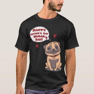 Camiseta Pug Papá Humano